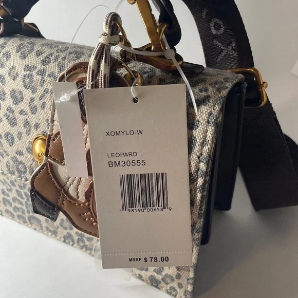 Betsey Johnson Leopard Print Crossbody Bag Cowboy Boot Charm New with Tag VIRAL - Picture 4 of 9